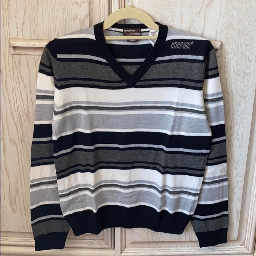 Energie (by Sixty) Striped V-neck Sweater